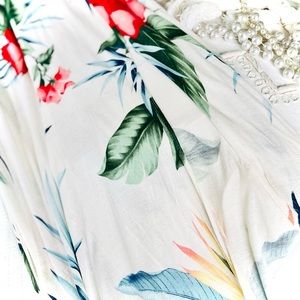 TOMMY BAHAMA | XXS | Floral Doheny Island Jersey Botanical Ivory Maxi Dress